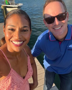 Mika Kleinschmidt Instagram - Truly blessed to do what I love with the one I love. 3 HGTV shows in one week means it’s time to do laundry 😂😂❤️🥰💯@hgtv @mrbreakinground #besthusband #tvlife #behindthescenes #dreambig