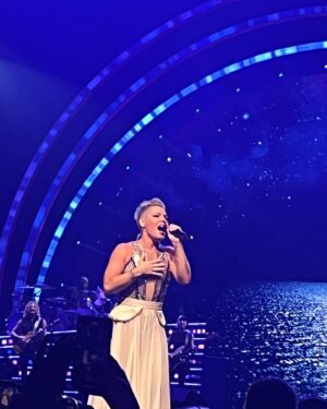 Mika Kleinschmidt Instagram - I don’t fan girl often but @pink leaves me speechless for so many reasons. Her voice is amazing, lyrics are powerful, but most of all you can tell she loves what she does and truly appreciates her fans.  Just WOW!