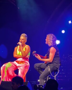 Mika Kleinschmidt Instagram - I don’t fan girl often but @pink leaves me speechless for so many reasons. Her voice is amazing, lyrics are powerful, but most of all you can tell she loves what she does and truly appreciates her fans.  Just WOW!