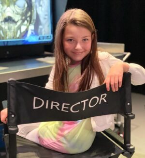 Mila Harris Instagram - 🎬 I think I could get used to this seat! 😜 Work hard, play hard, have a great weekend everyone! 🎉💗 #newzealand #workhardplayhard #actor #life #fun #love #learning #weta #vfx #film #tv #setlife #memories #star #director #oneday #comingsoon #dream #big #work #play #live #action