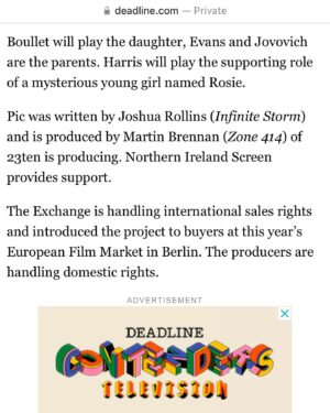 Mila Harris Instagram - 🎥 Thrilled to join this amazing cast. 🤗 This movie is going to be EPIC! 🎬 Coming soon 🌎💔 #worldbreaker #worldbreakermovie 

@deadline @1milaharris @billieboulletofficial @millajovovich @thereallukeevans 

@paradigmtalentagency @completemanagementgroup