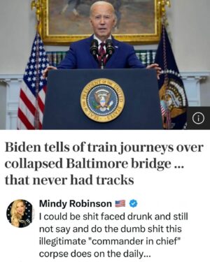 Mindy Robinson Instagram - Pretty sure I could run the country shitfaced, better than this kiddie sniffing corpse too...
