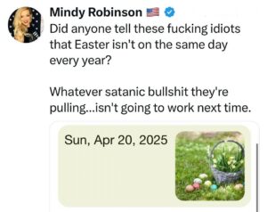 Mindy Robinson Instagram - I don't think they really thought this one through...