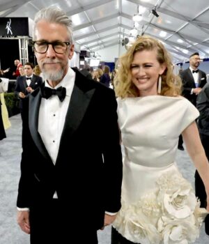 Mireille Enos Instagram - Okay… One More… How cute is my husband’s Cheshire Cat smile… 😁