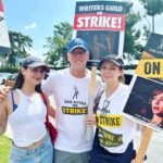 Mischa Barton Instagram - Proud of my OC family holding it down in LA while I’m abroad. 🤍🎥🖋️Standing in solidarity w the @wgaeast @sagaftra @themelindaclarke @willaholland @t8dono