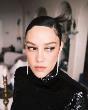 Mishel Prada Instagram - Thank you @johnwickmovie @lionsgate for having me. The rumors are true, John Wick 4 is going to be the best one yet! Wow wow wow 🤩 I’m beyond thrilled I get to be part of the John Wick universe. 

Cannot wait for you all to check into the Continental Hotel with us later this year on @peacock 

So grateful to this incredible team that made sure I was glowed, laughing and ready for a night out in the town.  You made me feel like dream 💋

Also, obsessed with this dress from @gennyofficial thank you for making sustainable fashion.
