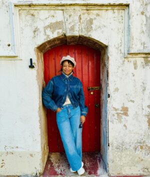 Mmabatho Montsho Instagram - Recent throwback. The red door at Flames (of democracy) Studios.