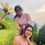 Mokksha Instagram - Being the Cinderella of my own wonderland 👗🥰🤲🏻 Captured by @frosh.ambitious Makeup n hair by @bercy_alex #mokksha #born #queen #kodaikanal #love #hills #nature #lover #tamil #film #shoot #time