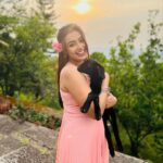 Mokksha Instagram - Being the Cinderella of my own wonderland 👗🥰🤲🏻 Captured by @frosh.ambitious Makeup n hair by @bercy_alex #mokksha #born #queen #kodaikanal #love #hills #nature #lover #tamil #film #shoot #time
