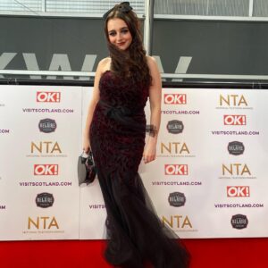 Mollie Gallagher Instagram - I WON AN NTA WHAAAAT!!! Truly one of the best nights ever💫 I just want to say a huge thank you to everybody who voted me, it means more than you’ll ever know 💗💗

Love ya Corrie an Nina 🖤🖤

A dream come true 💖💖