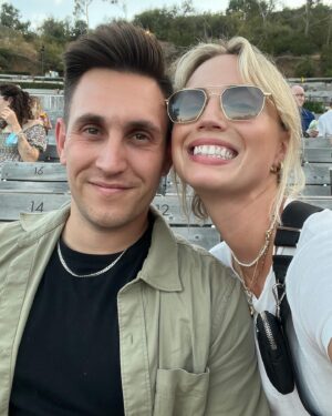 Molly McCook Instagram - Happy Birthday to the guy who makes me cheese harder than anyone. The dude who makes me laugh so hard I almost pass out. Who makes me feel so deeply loved that I question what I even did to deserve such extraordinary happiness. But I’m reminded daily that my special husband is mine to love, and to take care of, and cheer on every day forever. And for THAT, I am endlessly grateful. I love you, my best friend in the world. ♥️✨ 
*also those amazing posters were made by my brother @artbyjakemc. They were hung up in our backyard for John’s birthday 2 years ago and they are my favorite things ever.*