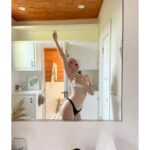 Molly Bernard Instagram - bb’s first thong bikini and she’s ~feeling it~ Or; is it the 20 mg of fluoxetine? Thank dog for ssri’s and my incredible therapist.