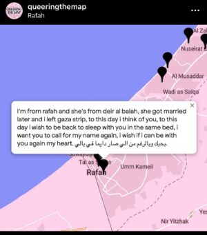 Mona Eltahawy Instagram - For Pride. Free Palestine. Via @queeringthemap 💜✊🏽❤️🌈