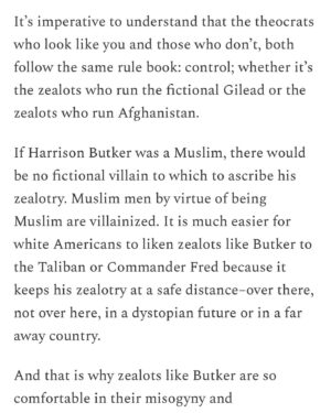 Mona Eltahawy Instagram - New essay: Who but a white Christian man could tell a class of graduating women in 2024 that they were probably most excited about becoming mothers and wives, only to have other white people in the United States (of White Supremacist Patriarchy) act shocked?

Who do you think has been voting for the politicians and judges who are systematically stripping women of autonomy in the United States of Post-Roe v Wade to ensure that they become mothers and wives?

“I think it is you, the women, who have had the most diabolical lies told to you,” Harrison Butker, the kicker for Super Bowl Champion the Kansas City Chiefs, had the fucking nerve to say in his commencement speech at Benedictine College, a private Catholic liberal arts school in Atchison, Kansas. “Some of you may go on to lead successful careers in the world, but I would venture to guess that the majority of you are most excited about your marriage and the children you will bring into this world.”

So successful has white supremacist patriarchy been at convincing white women especially that they’re lucky to live in the U.S. and not Saudi Arabia or Iran, that so many white women did not pay enough attention to the theocracy that white supremacy was building right here at home. It was being built by white men who look like their fathers, brothers, husbands, and sons, not the scary brown Muslim men with beards, right? It was being built by the white men with beards like Harrison Butker. But white Christian men are considered the default and norm and not scary in the U.S, right?

Subscribe to FEMINIST GIANT and get my essays delivered to your inbox. It’s free! Pay if you can to help keep it free

https://www.feministgiant.com

Link in my bio and stories 

https://www.feministgiant.com/p/essay-if-harrison-butker-was-a-muslim