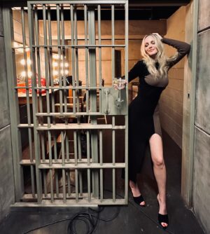 Monet Mazur Instagram - Birthday in the slammer, but make it glamour. 🍸⛓️🩶