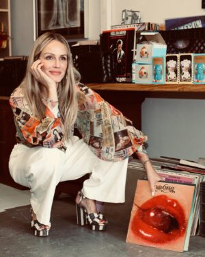 Monet Mazur Instagram - What are you listening to this summer??? 🍒🎶 
Drop tunes here/ I’ll make you a new playlist. Back in my record era kiss kiss, byeeeee. 😙✌🏽