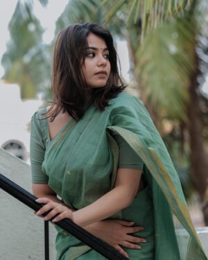 Monica Chinnakotla Instagram - ✨
Photography @sk24official 
.
.
.
#photoshoot #traditional #elegant #pastel #saree #simple #minimal #photo #photography #actor