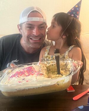Monica Garcia Instagram - Happy Birthday weekend to this guy. Homemade cake and all. 😉🥰 #40something