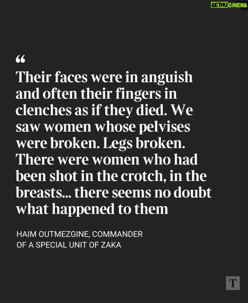 Moran Atias Instagram - Dear Sima @unwomen You have failed us women. ALL Women. Your time is up. You have chose to be silent for 55 days then gaslight us and finally found a couple words a little too little and too late. We won’t be silenced. Raped Again. We will give voice for those who are no longer here. Murdered and raped. This sadistic rapist Palestinian terrorist organization must brought to justice. ACT.