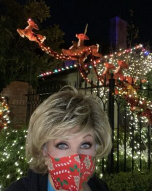 Morgan Fairchild Instagram - #OnMyWalk I caught #Rudolph and #SantaClaus on a rehearsal run! Don’t worry, they’ll be ready, kids!!💗🦌💗🎄💗🎉💗🎁💗🎅🏻💗🦌💗🎄💗🎉💗🎁💗🎅🏻💗🦌💗🎄💗🎉🦌💗🎄💗