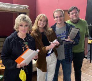 Morgan Fairchild Instagram - #OnMyWalk to finishing a Saturday rehearsal for Butterflies Are Free! Here w cast Morgan -Ellene Davis, Stephen Shore & director Morgan Sills @judsontheatreco! Yes! 3 Morgans on one set! Sending Love To You All💗🦋💗🥰💗🌷💗🎉💗🦋💗🥰💗🌷💗🎉💗🦋💗