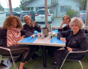 Morgan Fairchild Instagram - #OnMyWalk to brunch with great friends Vivicca, Trista & Gillian! So great to catch up! Sitting outside because #CovidIsntOver Mask is on table. #BeKind #ReachOut #Spring #YouAreTheAnswer Sending Love To All💗🌷💗🥰💗🦋💗🎉💗🪻💗🌷💗🦋💗🦋💗🎉💗🪻💗🌷💗🦋💗🎉💗🪻💗🌷💗🥰💗🎉💗🪻💗🌷💗🎉💗🦋