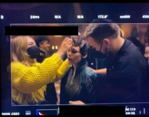MyAnna Buring Instagram - We are NOTHING without the Hair/ makeup and costume departments- @james___parker and @joannafranksmua hard at work making #Tissaia #WitcherSeason3