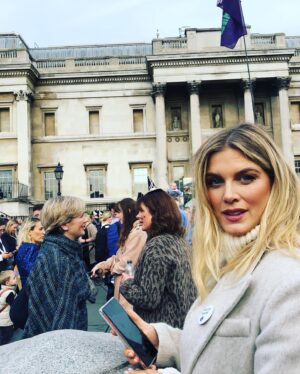 MyAnna Buring Instagram - One legend…Two legends… Three legends… an army of legends 🙌❤️❤️❤️❤️ utterly beautiful people - many of them  shattered parents - turning up to March for better childcare and parental rights today- #marchofthemummies