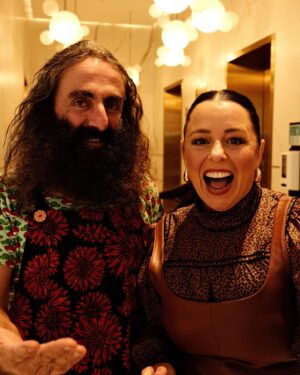 Myf Warhurst Instagram - Look at these faces! 💛 @myfwarhurst @costasworld before The Cook Up LIVE tonight with @adamliaw & @callums_kitchen.