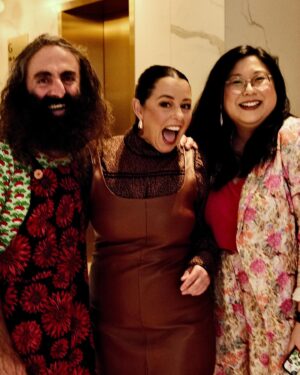 Myf Warhurst Instagram - Look at these faces! 💛 @myfwarhurst @costasworld before The Cook Up LIVE tonight with @adamliaw & @callums_kitchen.