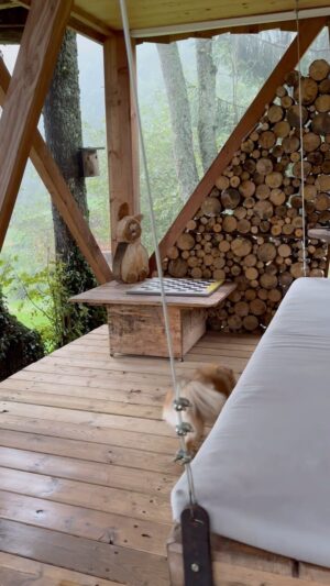 Nadège Lacroix Instagram - Voilà la jolie cabane dans les arbres 🌲 🌳 où nous avons dormi ! 🛌 @lescabanesdusaleve 

C est un endroit chaleureux qui réveille votre âme d enfants ! On a tous rêver de dormir dans une cabane dans les arbres et bien c est chose faite ! Et c était très agréable ! La raclette et le jaccuzzi étaient vraiment fun ! 

Tout était parfait ! Prochaine étape le lancer de haches 🪓 

Hâte de découvrir ça ! 😅😊

#cabanesdusaleves #cabanedanslesarbres #amedenfant #joie #paix #amour #fareniente #happiness #cabane #saleve