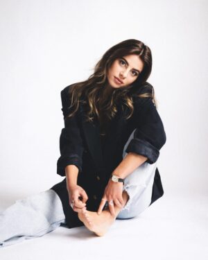 Nadia Parkes Instagram - Grabbing onto my tiny feet in excitement for Domina release. Thank you @darkusmagazine 

Article By: 	@matt_codd 
Interview By: 	@thushara.s.c 
Photos by @stanleymorganphotography 
Hair   makeup @neilgogoihair @indialoweeemua