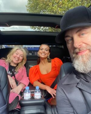 Nadia Parkes Instagram - What a day 🧡  Styling @hollyevawhite 
Makeup @sarahillmakeup 
Hair @davidebarbieri_ @thebastardson_tv 
@netflixuk