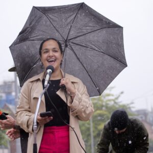Nadia Whittome Instagram - The rain couldn’t dampen spirits at Nottingham’s first ever Trans Pride - a beautiful display of trans joy and solidarity 🏳️‍⚧️

It was a privilege to address the rally and to make a commitment that I will always fight for trans rights, under any government.

📸: @christregenza