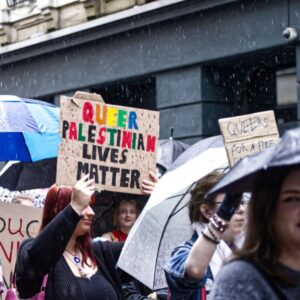 Nadia Whittome Instagram - The rain couldn’t dampen spirits at Nottingham’s first ever Trans Pride - a beautiful display of trans joy and solidarity 🏳️‍⚧️

It was a privilege to address the rally and to make a commitment that I will always fight for trans rights, under any government.

📸: @christregenza