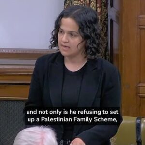 Nadia Whittome Instagram - There are no legal routes to the UK for refugees from Gaza. Those who do arrive here could be deported to Rwanda.

When I raised this, the minister accused me of supporting smuggling gangs.

It’s the Tories who keep them in business by refusing to provide other routes to safety.