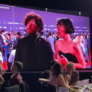 Nadia de Santiago Instagram - Gracias @premiosferoz por apoyar un proyecto tan personal y juntarnos en una noche muy emocionante
#ElTiempoQueTeDoy

Nominación a mejor serie dramática
Mejor actor protagonista
Mejor actriz protagonista

Vestido de @pedrodelhierro_official y joyas de @rabatjewellery 
Maquillaje de @diorbeauty de la mano de @marafervi