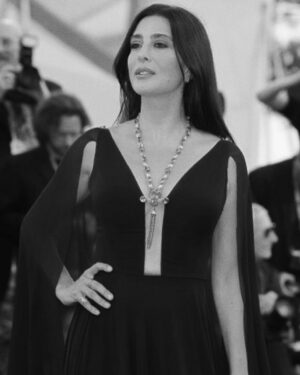 Nadine Labaki Instagram - Thank you @labiennale for the cinematic escapade! Thank you @georgeshobeika for this dream dress ! #venezia76 #venicefilmfestival2019