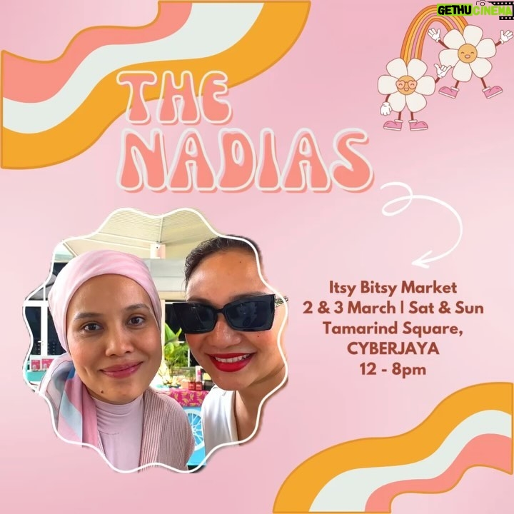 Nadiya Nisaa Instagram - The Nadias Vol.4 | This Weekend ✨ Mark your calendar & bawa semua family datang jalan-jalan ok 😉 Jumpa kami di sana! Itsy Bitsy Market 2 & 3 March | Sat & Sun | 12-8pm The Foyer, Level 3, Tamarind Square, Cyberjaya. @rasa_nalurinadiya @nabdelish @itsy.bitsyevents