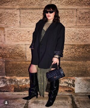 Nakkiah Lui Instagram - had the best night wandering around in my too dark shades and dancing to @florenceandthemachine,
All the thanks to @emmalewisham ! thank you for having me! I am also seriously obsessed with the 72 hydration crème and the plumping mask 😍😍

📸 @chloepaulphoto ❤️❤️
📸 @kittycallaghan ❤️