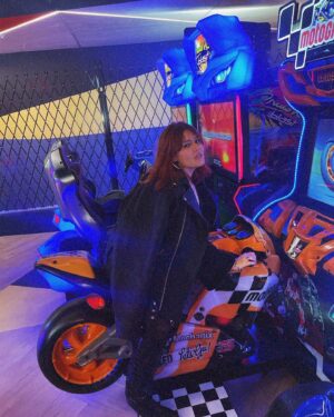 Nakkiah Lui Instagram - when you try and a be a baddie but can barely make it through seance and then go to timezone to stop being scared 😱