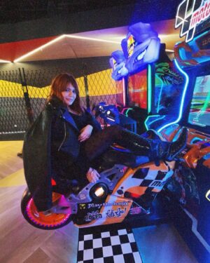 Nakkiah Lui Instagram - when you try and a be a baddie but can barely make it through seance and then go to timezone to stop being scared 😱