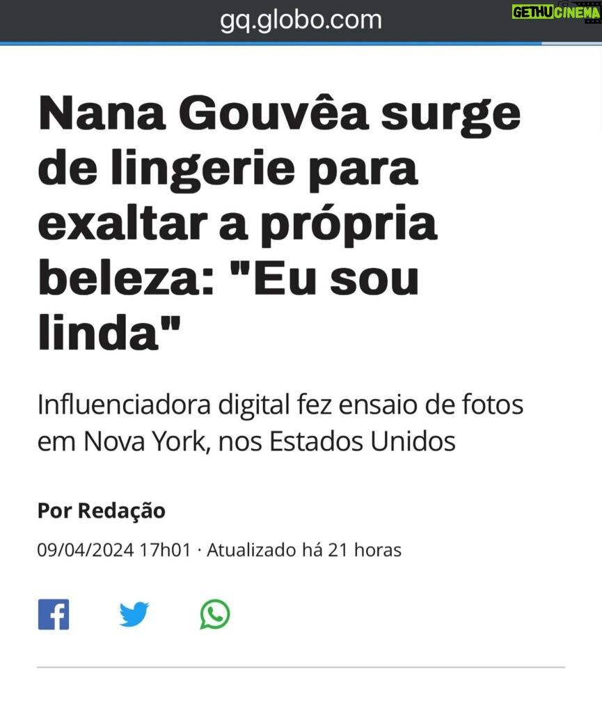 Nana Gouvea Instagram - Thank you @gqbrasil and @gq for the article! Love you 💋💖🙏🏼 Obrigada a #gqbrasil e #gq pela matéria! Amo vcs! ❤️❤️❤️ #nanagouvea #beleza #autoestima #confiança #amorpróprio #beauty #selflove #confidence #lingerie #longhair #naturalbeauty #belezanatural #gorgeous #deusa #goddess