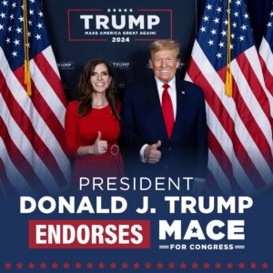 Nancy Mace Instagram - When President Trump was in the White House, our economy was booming, our border was secure, and our enemies feared us. Most importantly, he fought the DC politicians who put their own interests above those of American families. I look forward to working with him to always put the Lowcountry and American First!