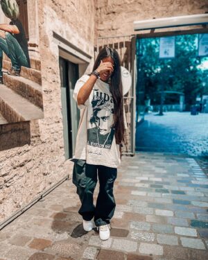 Nani Trinidade Instagram - BE REAL 
 #outfitinspiration #tupac #alleyesonme #airforce1 #cargoblackpants #outfitoftheday