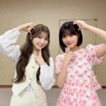 Nanoka Hara Instagram - NiziUさんの「SWEET NONFICTION」最高！ ずっと口ずさんじゃう！ ミイヒさんと撮って頂きました！嬉しい…🥹 #恋わずらいのエリー #NiziUさん #SWEET NONFICTION