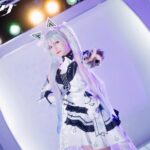 Nashiko Momotsuki Instagram - アプリゲーム「 パニシング:グレイレイヴン」 アイドルカレニーナをコスプレしてみました。 まさかアイドルになれるとは…どうですか？似合ってますか？🙋‍♀️ #パニグレ #カレニーナ #パッションコール #PR ▼「パニシング：グレイレイヴン」DLはこちら https://pgrjpdeeplink.onelink.me/hQpR/aixi8rim" Twitterには別カットも載せてあるよ見て〜🙋‍♀️ https://x.com/nashiko_cos/status/1777985537049256019?s=46&t=AmFRo94vrlcRljKVT_u3-w
