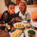 Natalia Tena Instagram - Beginning the birthday celebration of both my wing bitches @thenaughtypilgrim and the furry other half Mimosa @orasay.london. You create art with fish, your crew along with @harrywilkinson held our hands and tongues on this sexy journey towards gastronomic YES.