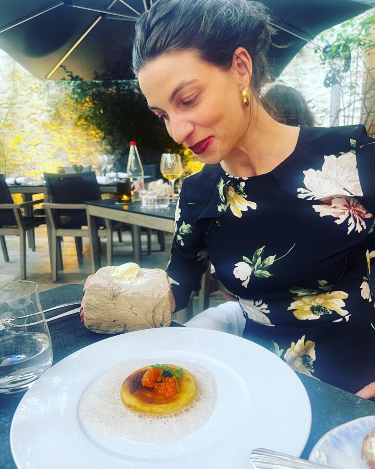 Natalia Tena Instagram - Like my tiny auntie @ramonatenanogales always says ‘LIFE IS BEAUTIFUL, SOMETIMES.’ Last night was one of those times @lalternative_restaurant @gilles_goujon. They did things to an egg that didn’t taste legal, the seafood made me want to be inappropriate in public and the wine list made me feel happy to do so. We @lwreford were also nearly beaten by the mobile cheese course but we pushed on through to our personal Moscow, which in this case was a piece of art using the medium of strawberry. Merci Beaucoup to everyone working there for all the ways you made my mouth feel happy. If anyone reading this is ever in Beziers, this is a exactly where you need to eat.