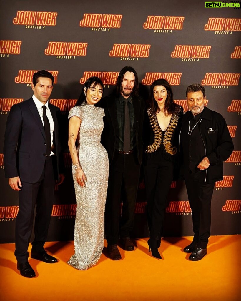 Natalia Tena Instagram - WHAT A NIGHT, WHAT A FILM! Felt like I had been punched in the adrenal gland for 3 hours and loved every single minute of it. I cannot believe I got to be part of this incredible action franchise @johnwickmovie @lionsgate and worked with these talented humans @chadstahelski. Thank you @karenclarkson @byeethedesigner for such a beautiful outfit (and for introducing me to tit tape 😂) and @jonchapmanhair @carolinebarnesmakeup for scrubbing me up and giving me the confidence to walk that red carpet. Also to all my wonderful idiot friends for coming to support my face and help me drink too many cocktails at the afterparty ❤️